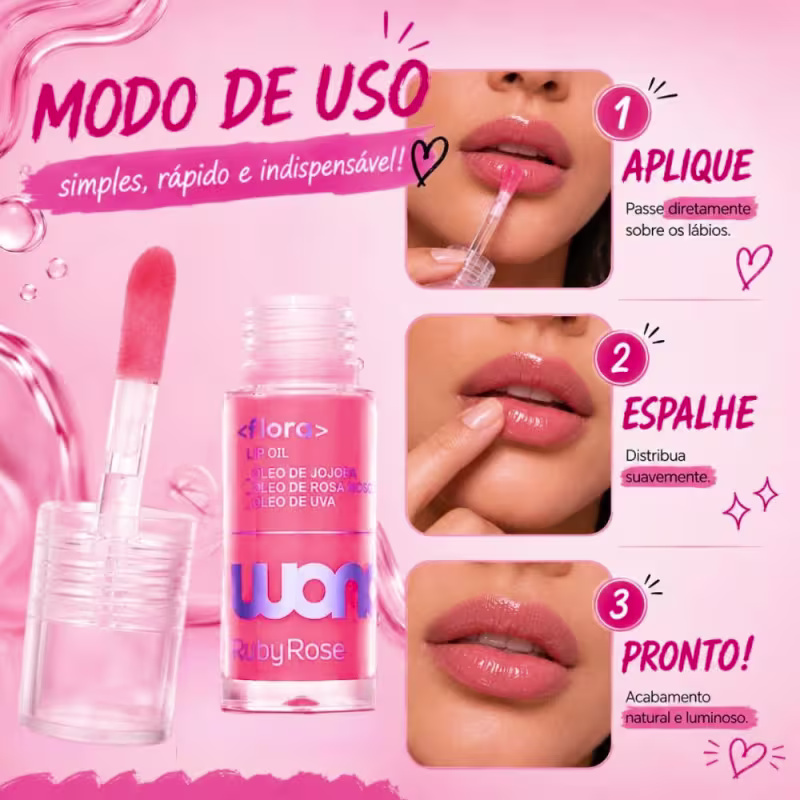Lip Oil Ruby Rose Wonder Flora Rise Flower Hb-l6525-2