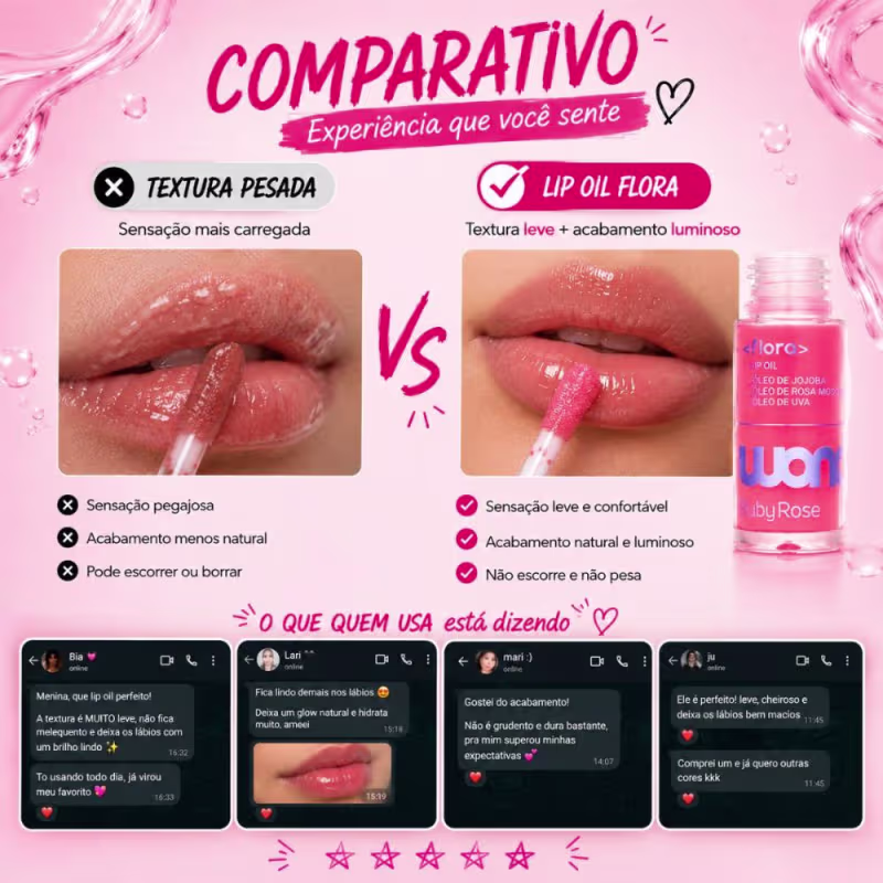 Lip Oil Ruby Rose Wonder Flora Rise Flower Hb-l6525-2