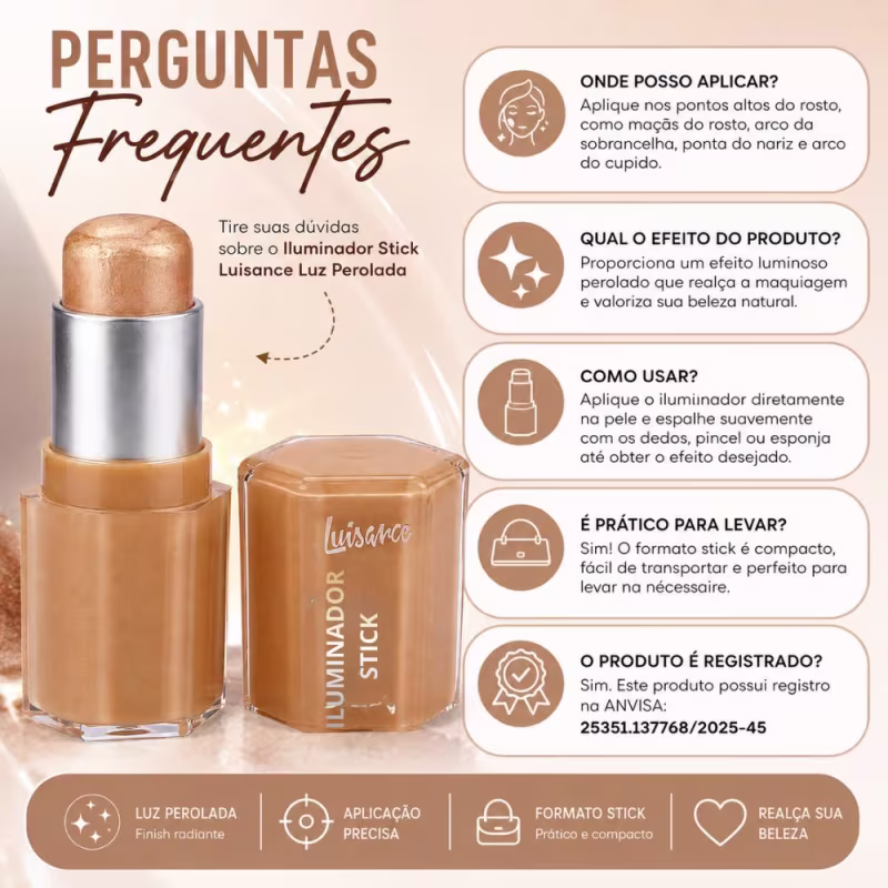 Iluminador Stick Luisance Toque Dourado Ref.: L3299