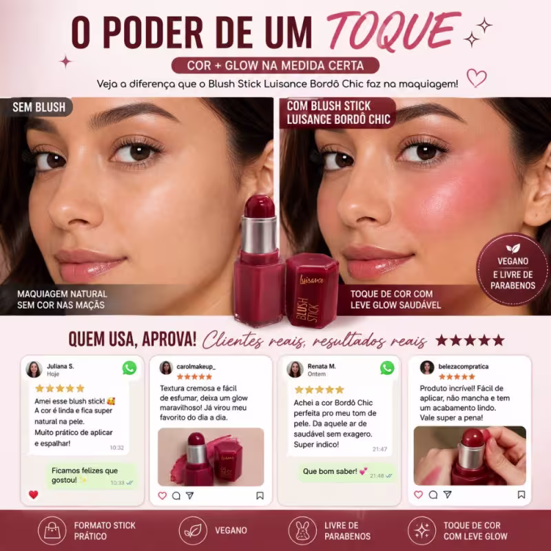 Blush Stick Luisance Bordô Chic Ref.: L3300