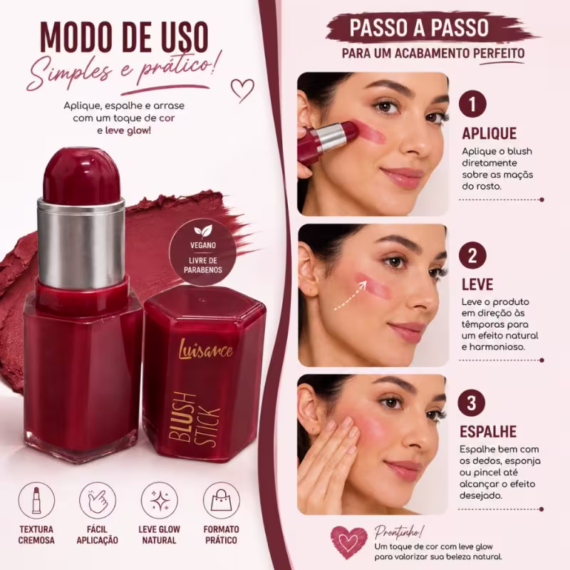 Blush Stick Luisance Bordô Chic Ref.: L3300
