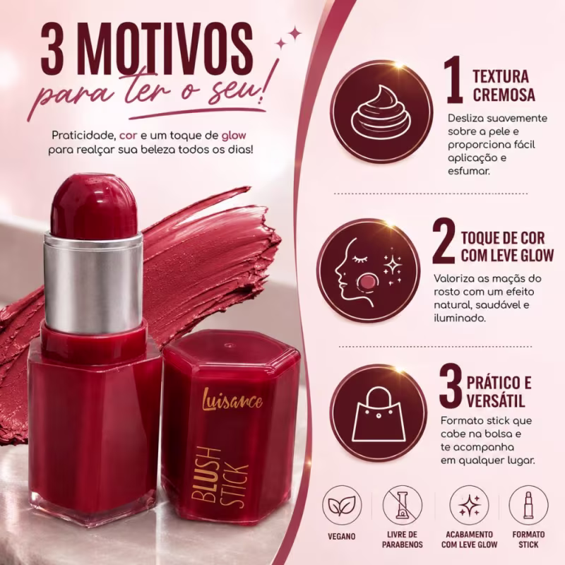 Blush Stick Luisance Bordô Chic Ref.: L3300