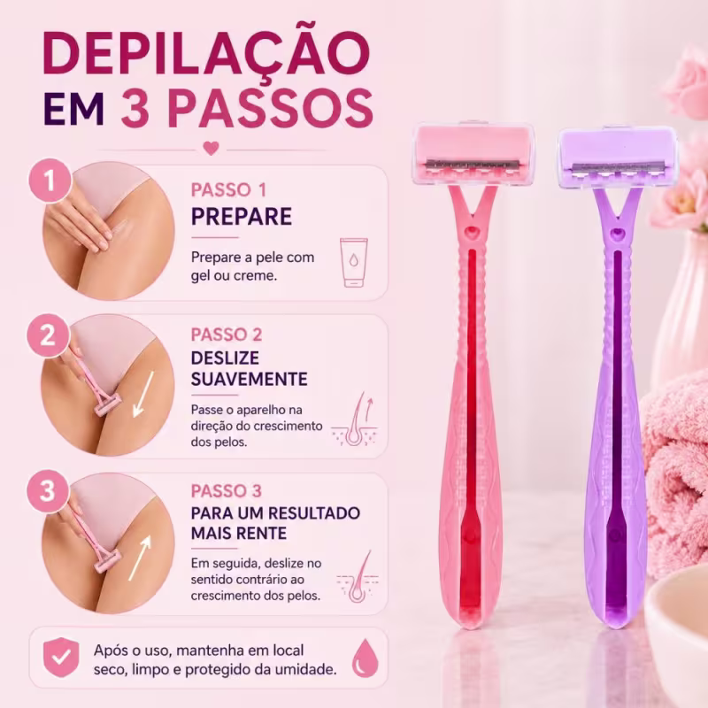 Aparelho De Depilação Feminina Enox Serena Íntima Com 2 Unidades
