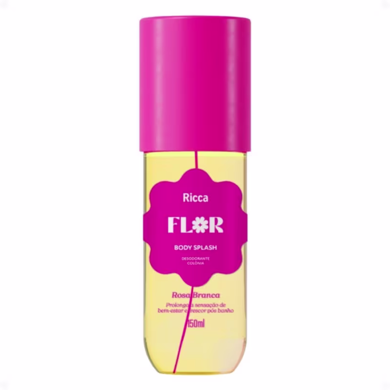 Body Splash Ricca Flor Rosa Branca 150ml