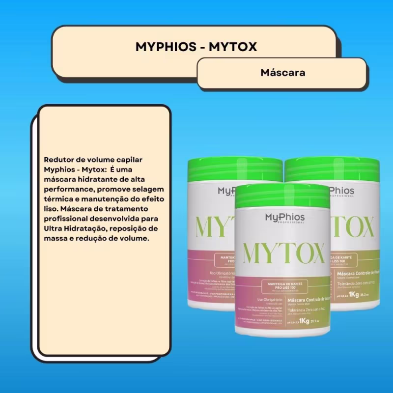 MyPhios Mytox Kit 3 Máscara Controle de Volume 1kg