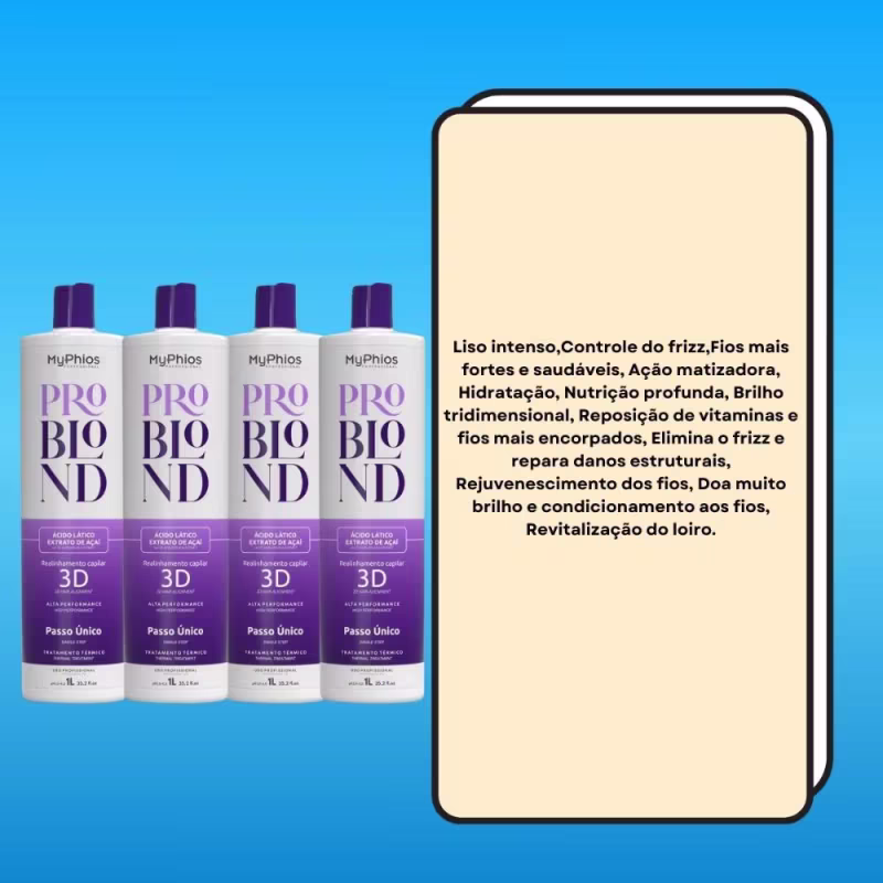 MyPhios ProBlond Kit 4 Realinhamento Capilar 1L