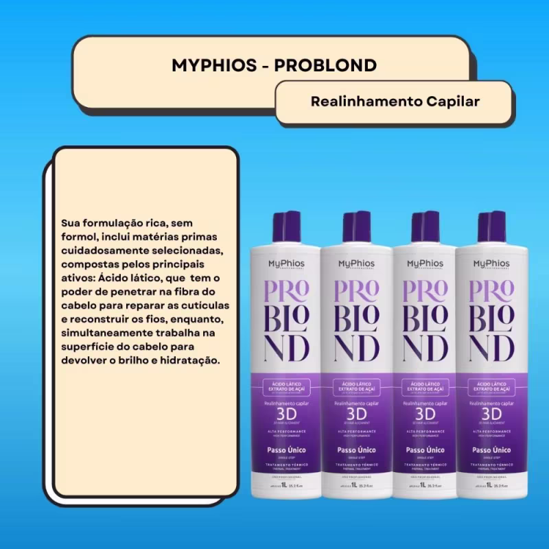 MyPhios ProBlond Kit 4 Realinhamento Capilar 1L