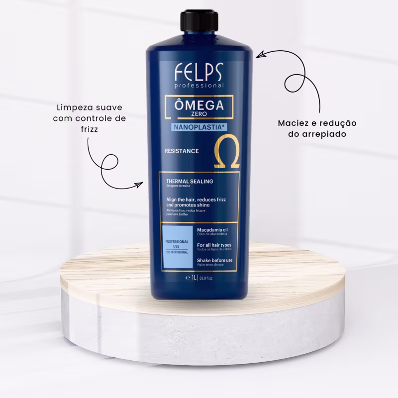 Felps Professional Omega Zero Unique Resistance Nanoplastia - Selagem Térmica 1L