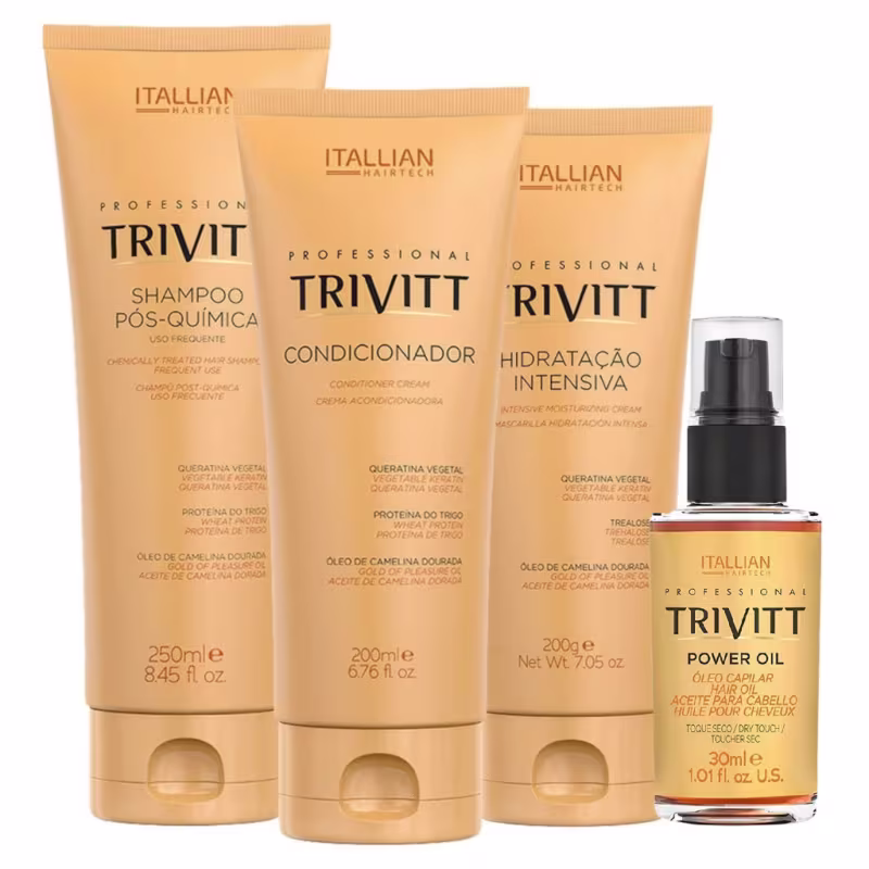 Trivitt Kit Home Care Hidratação Capilar + Finalizador Power Oil 30ml