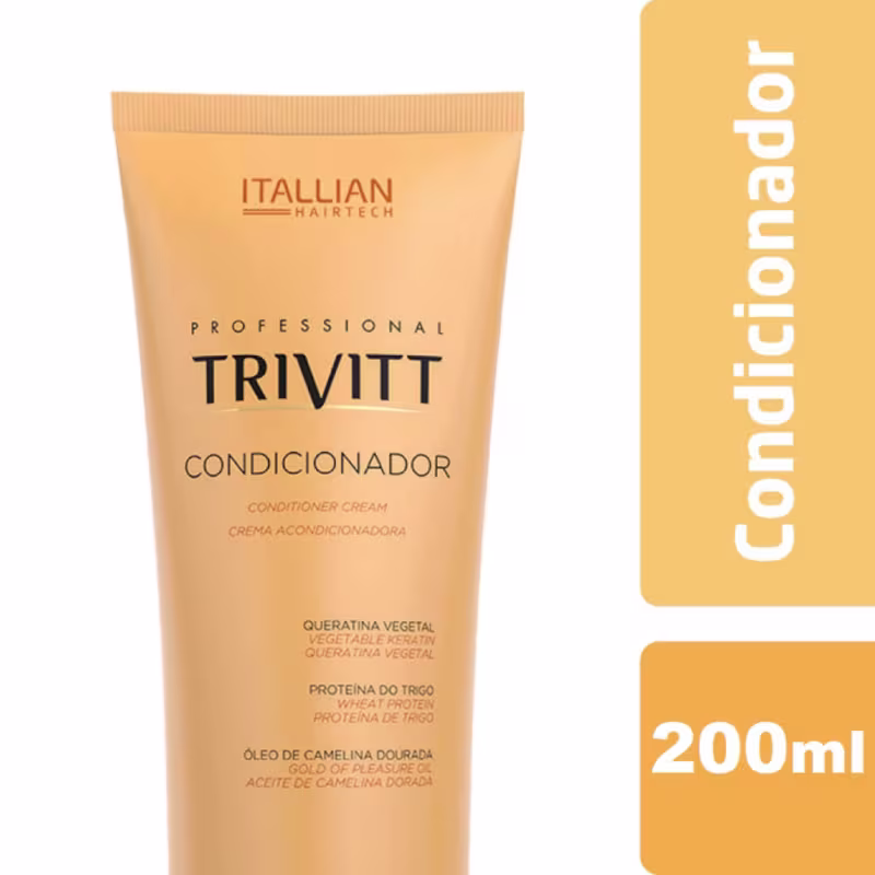 Kit Shampoo Trivitt Pós Quimica 1Lt + 2 Condicionador Hidratante 200ml