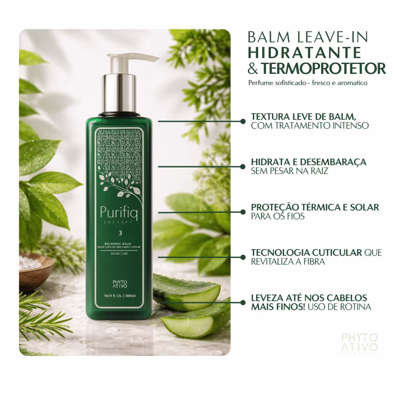 Leave-in Purifiq Therapy Phyto Ativo Detox Antioleosidade 300ml