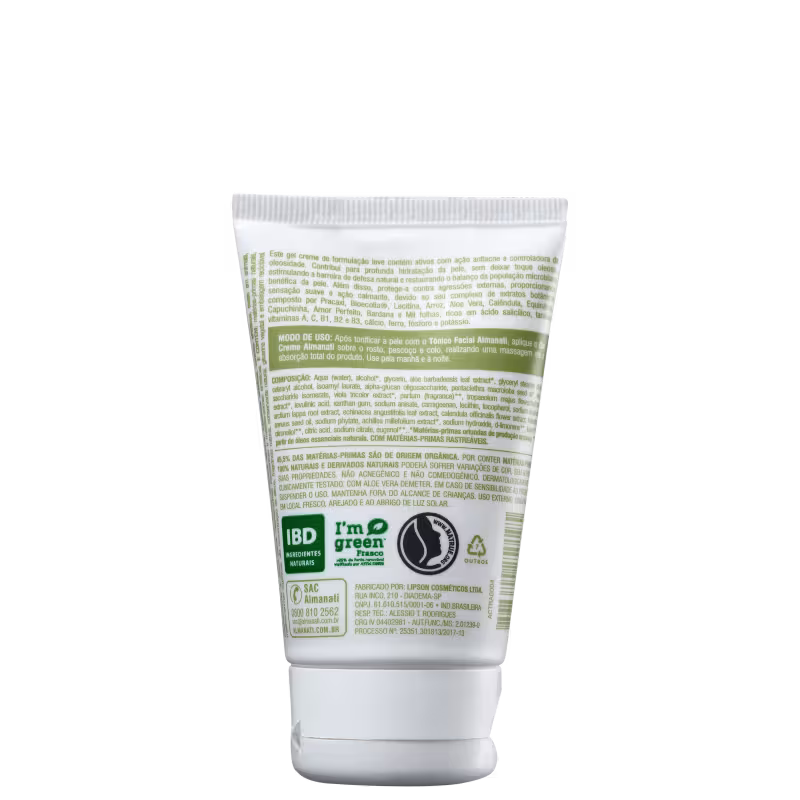 Almanati Acneica ou Oleosa - Gel Creme Hidratante Facial 50g