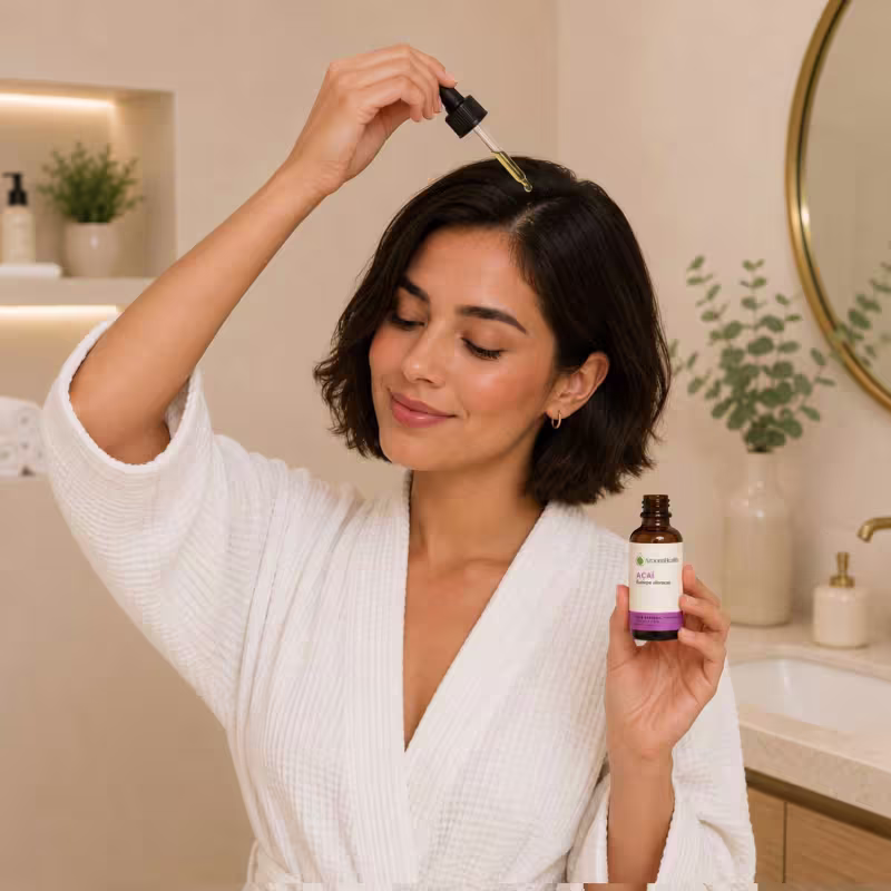 Óleo Vegetal Puro Natural Prensado a Frio de Açai 30 ml