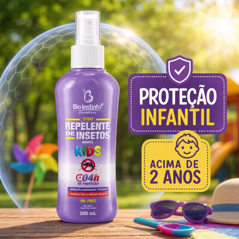 Spray Repelente de Insetos Infantil 4h de Proteção Bio Instinto  200ml