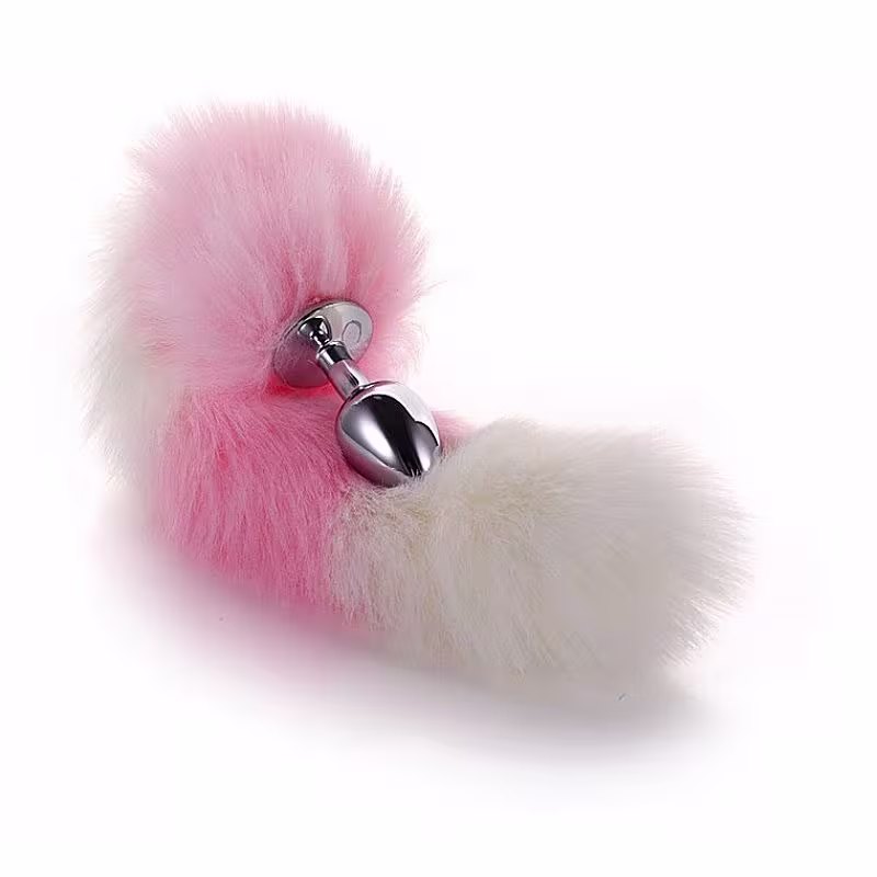 Kit Sexy Import Rabo de Raposa P + Tiara de Orelhas, 2 produtos.