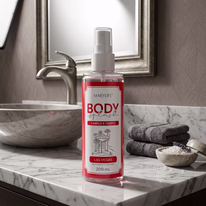 BODY SPLASH CABELO E CORPO  LAS VEGAS  FEMININO 200ML MARY LIFE