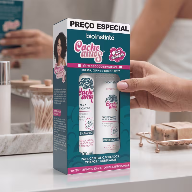 KIT CAPILAR CACHEAMOS SHAMPOO E CONDICIONADOR - BIO INSTINTO