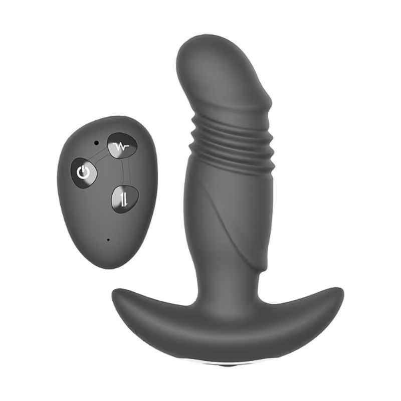 Massageador de Próstata Vai e Vem 10 Modos de Vibrações e 3 velocidades de Sobe e Desce Plug Anal Recarregável