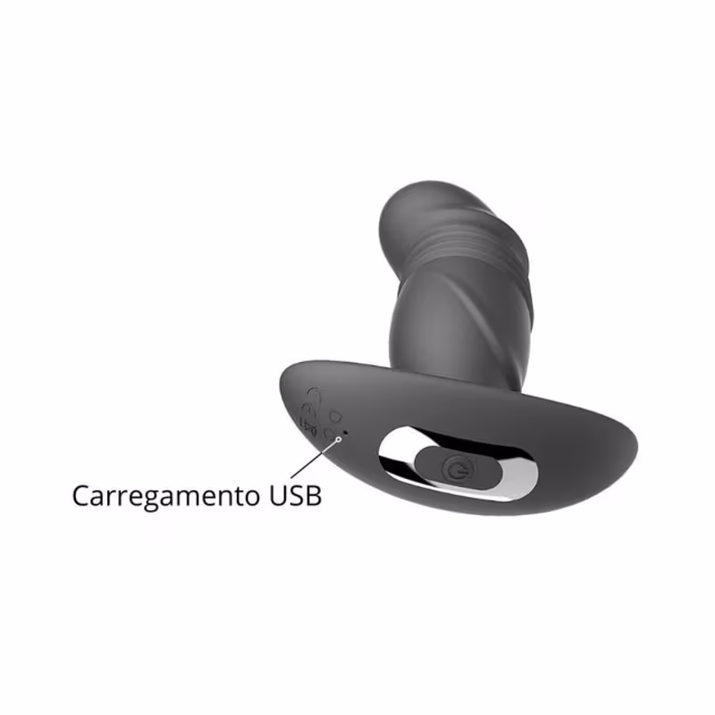 Massageador de Próstata Vai e Vem 10 Modos de Vibrações e 3 velocidades de Sobe e Desce Plug Anal Recarregável