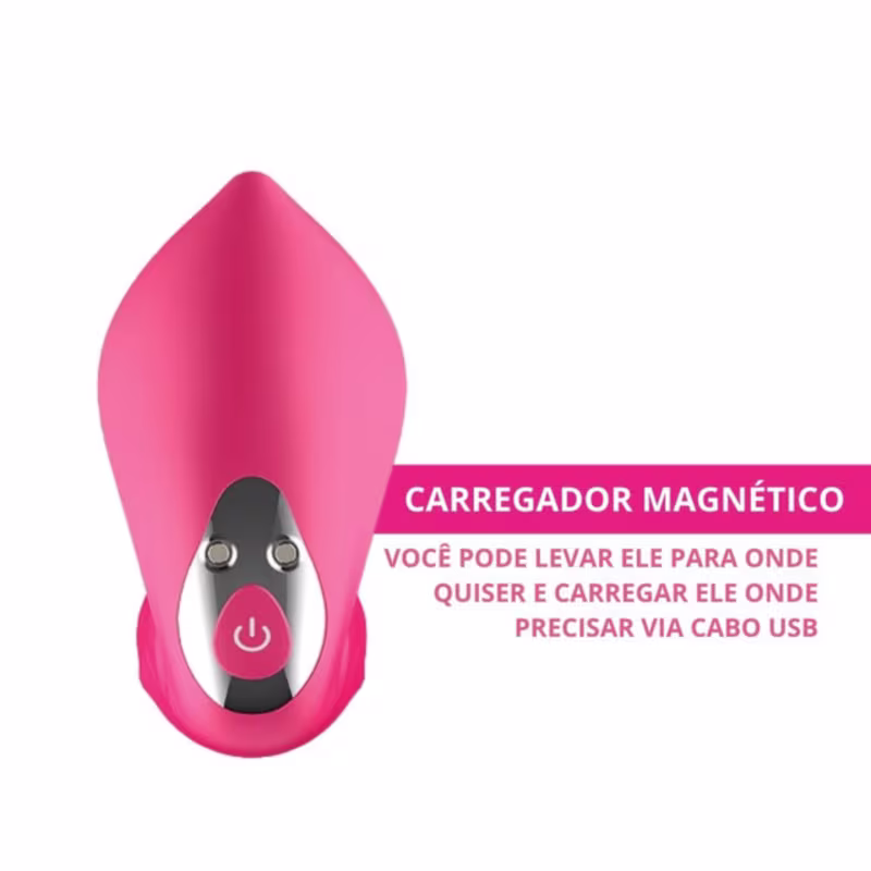 Vibrador Pulsador Estilo Vai e Vem Ponto G e Estimulo Clitóris com Controle Remoto