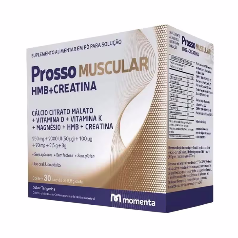 Prosso Muscular HMB + Creatina Sabor Tangerina 30 Sachês