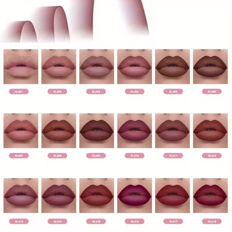 KIT Lápis Delineador Labial Fosco com 6 peças de longa duração Nude