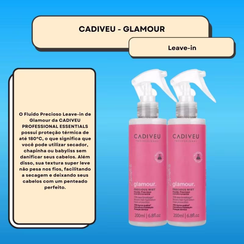 Cadiveu Profissonal Glamour Kit 2 Fluído Precioso 200ml
