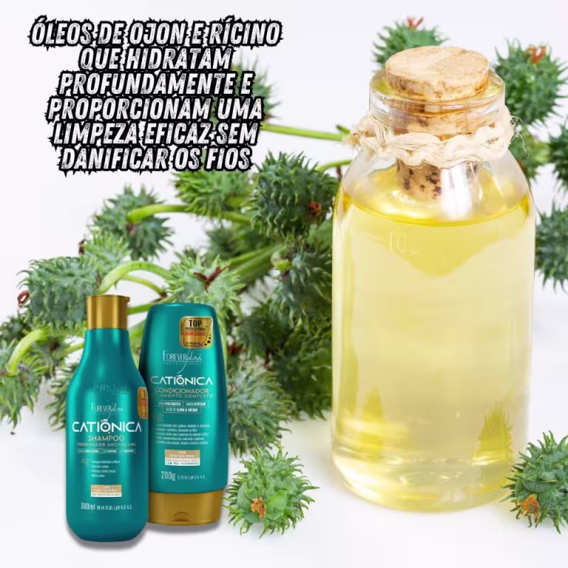 Forever Liss Catiônica Shampoo 300ml + Condicionador 200g