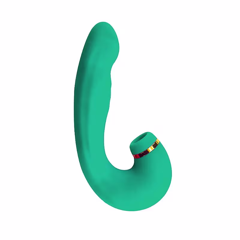 Vibrador de Ponto G e Clitóris Air Pulse 2 com Dedilhar Tapping no Meio - Azul Claro