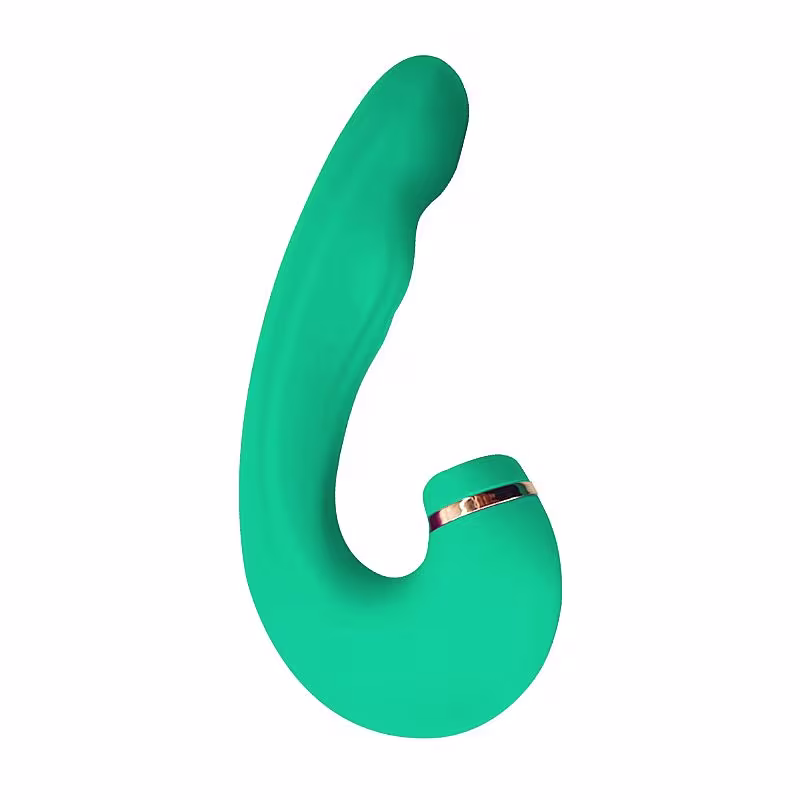 Vibrador de Ponto G e Clitóris Air Pulse 2 com Dedilhar Tapping no Meio - Verde