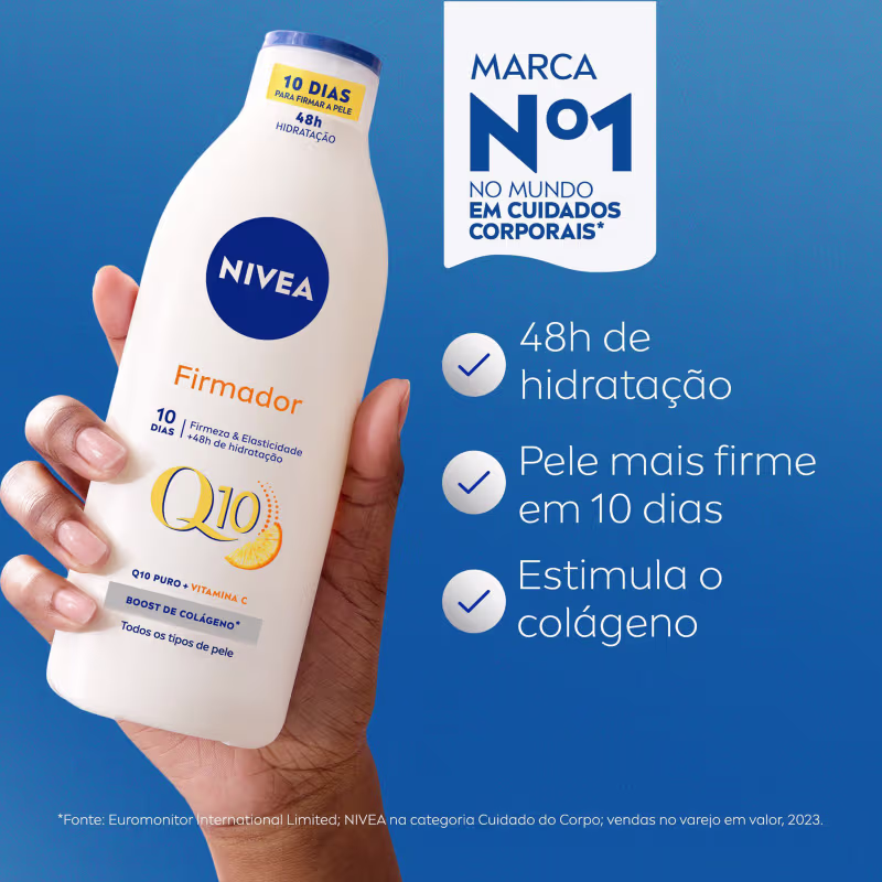 NIVEA Firmador Q10 + Vitamina C Todos os Tipos de Pele - Loção Hidratante 200ml