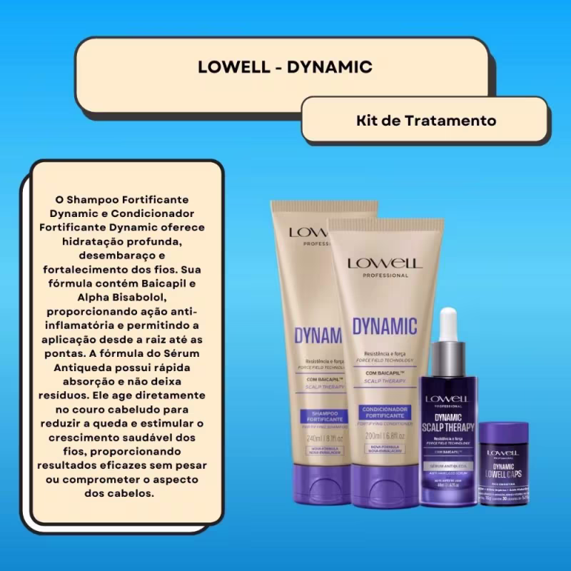 Lowell Dynamic Kit Fortificante (4 Produtos)