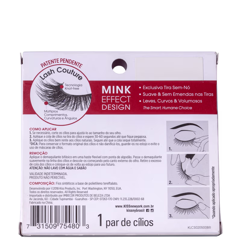 Kiss New York Lash Couture Little Black Dress - Cílios Postiços 3g
