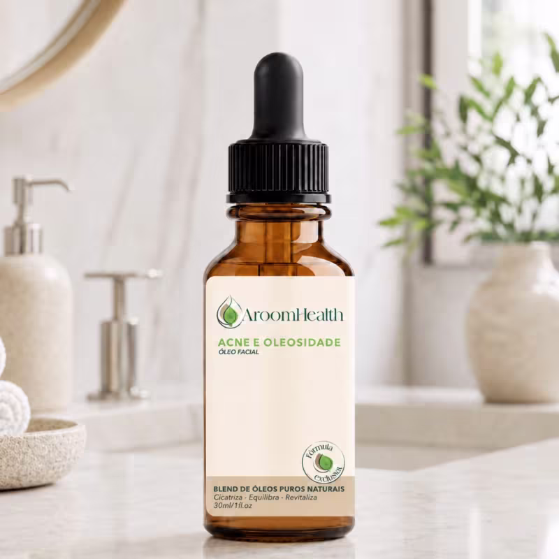 Blend de Óleos Faciais Acne e Oleosidade 30 ml Fórmula Exclusiva