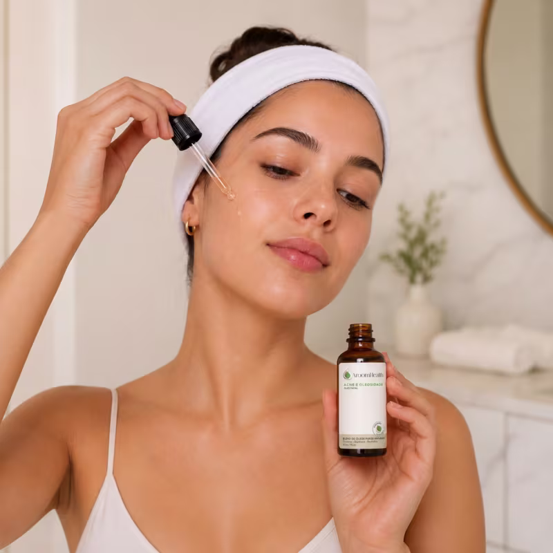 Blend de Óleos Faciais Acne e Oleosidade 30 ml Fórmula Exclusiva