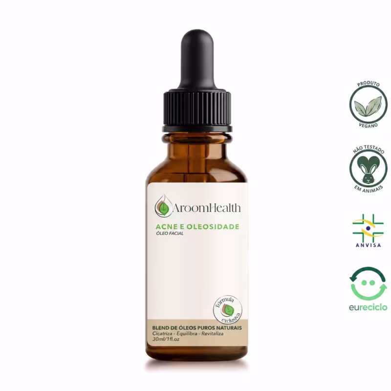 Blend de Óleos Faciais Acne e Oleosidade 30 ml Fórmula Exclusiva