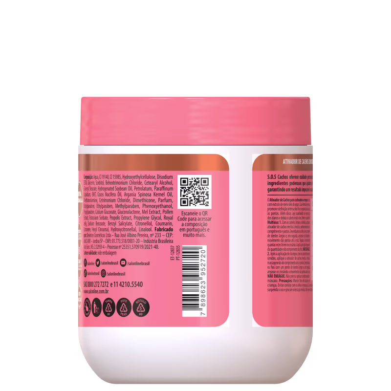 Salon Line S.O.S Cachos Mel Cachos Intensos - Ativador de Cachos 500g