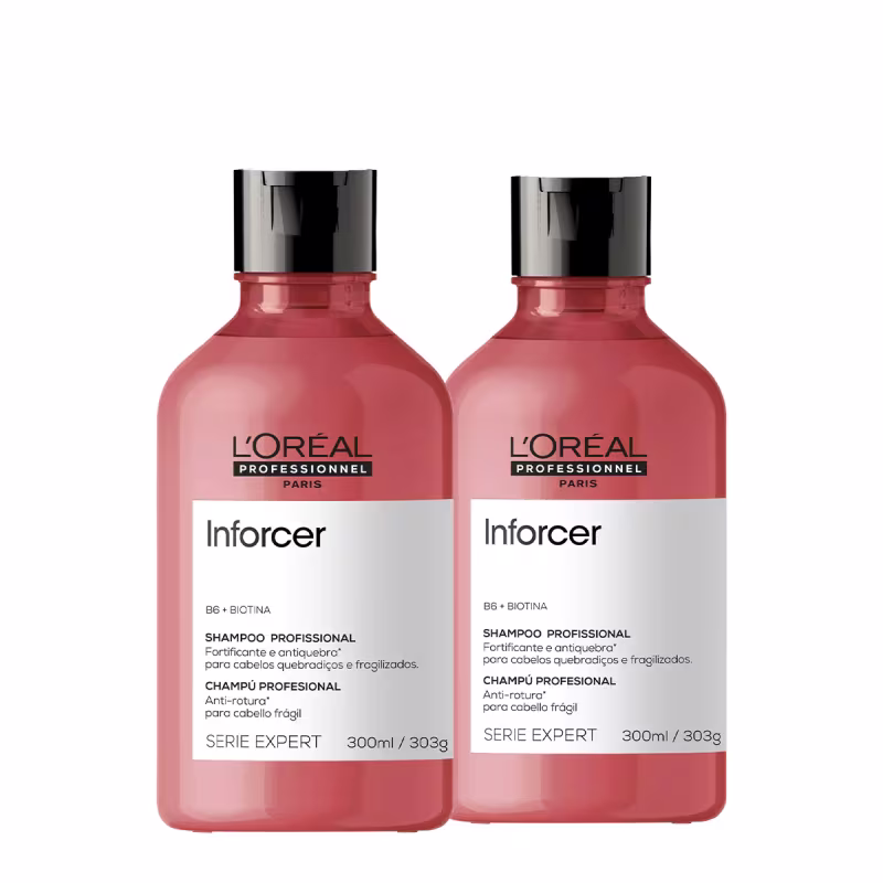 Kit L'Oréal Professionnel Inforcer Double Shampoo, 2 unidades.