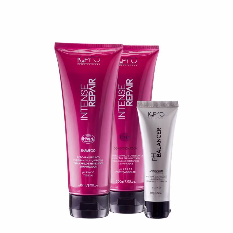 Kit K.Pro Professional Intense Repair Shampoo Condicionador e Acidificante (3 produtos)