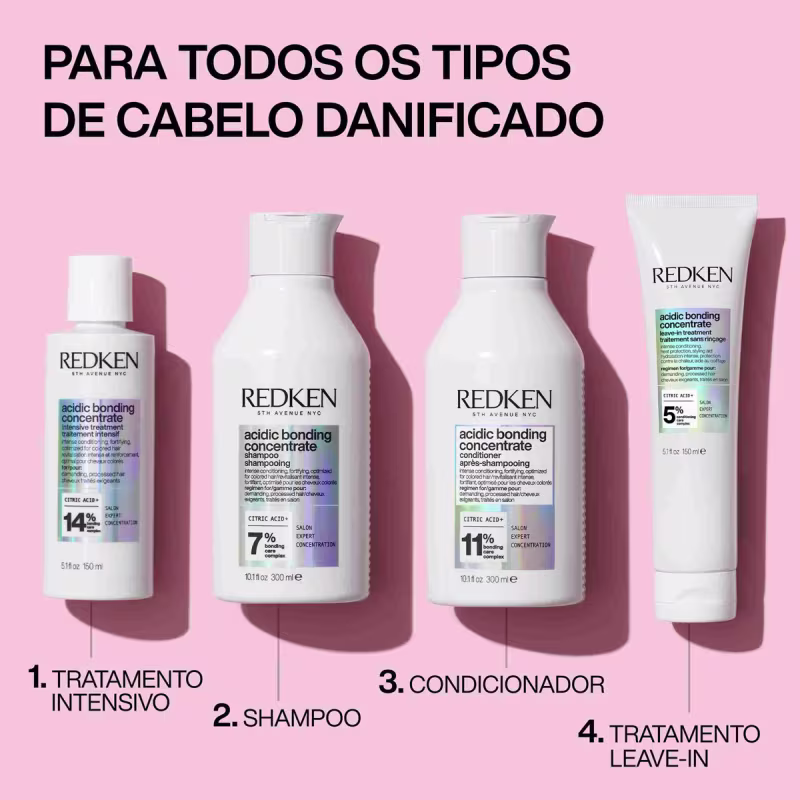 Kit Redken Acidic Bonding Concentrate Pré Duo (3 produtos)
