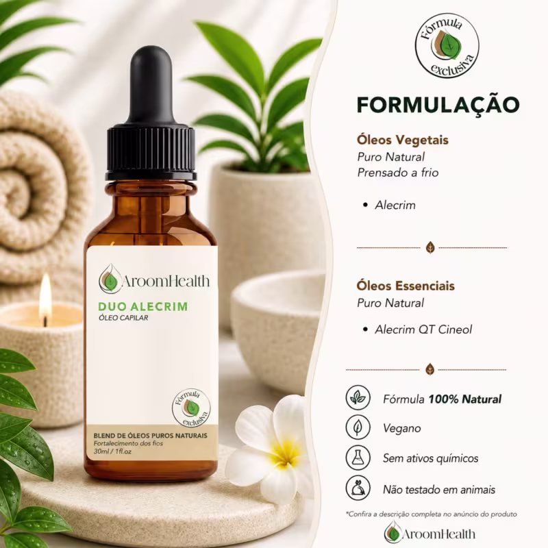 Blend de Óleos Capilares Duo Alecrim 30 ml Fórmula Exclusiva