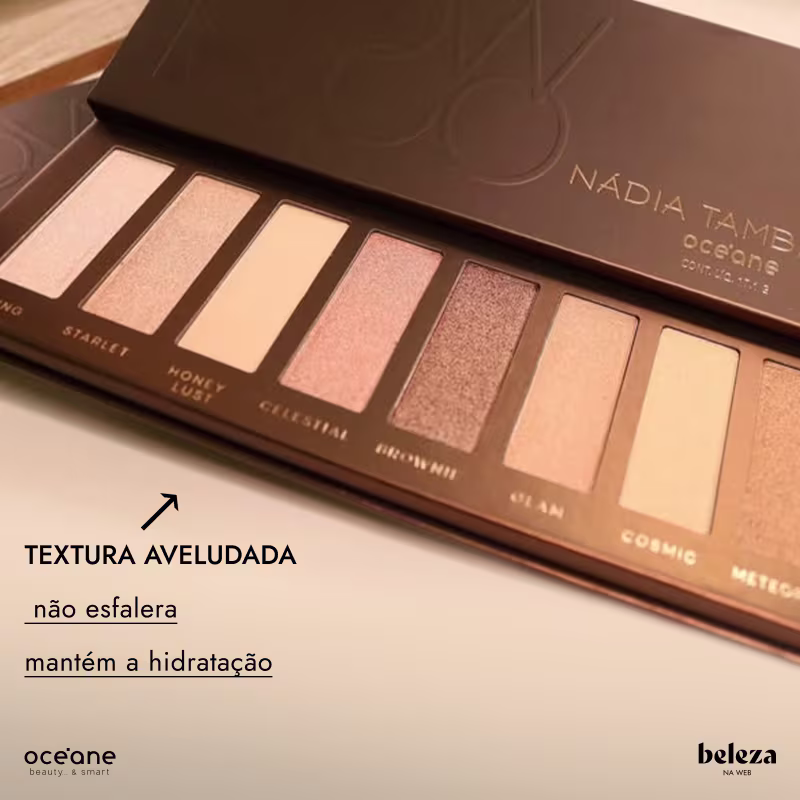 Textura aveludada, não esfalera, mantém a hidratação.