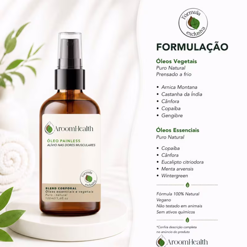 Blend de Óleos para Massagem Painless 100 ml Fórmula Exclusiva