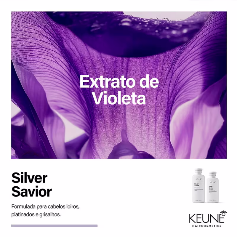 Kit Keune Silver Savior - Neutralização e Brilho Platinado (2 produtos)