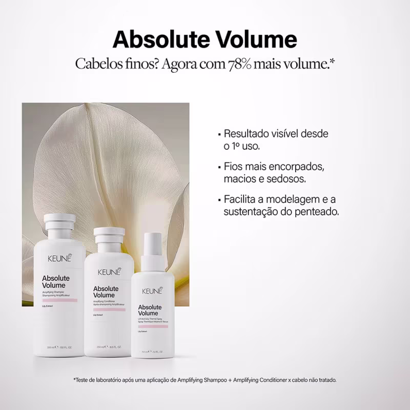 Kit Keune Absolute Volume - Volume para Cabelos Finos (2 produtos)