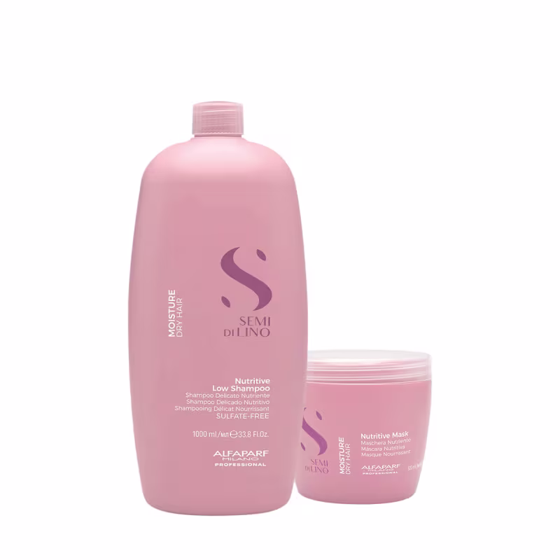 Kit Alfaparf Semi di Lino Moisture Nutritive - Nutrição e Maciez (2 produtos)