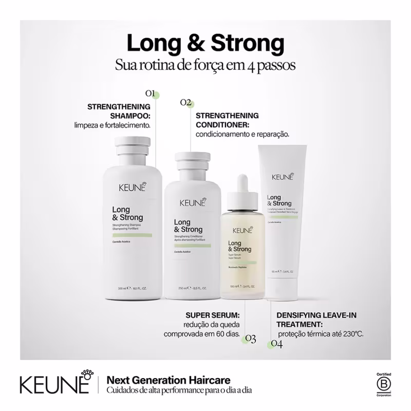 Kit Keune Long & Strong - Antiqueda e Crescimento (3 Produtos)