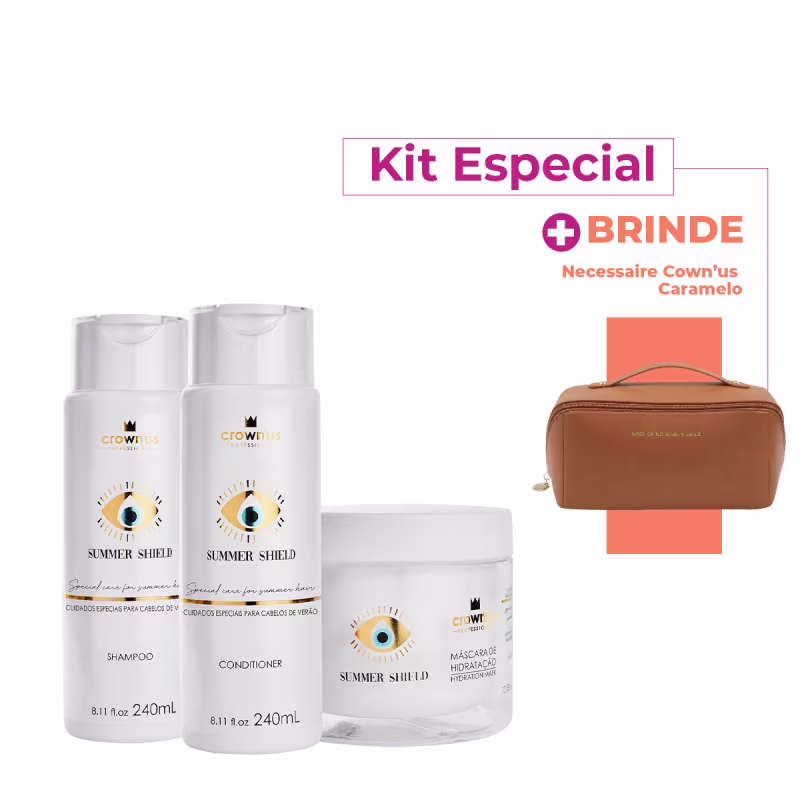 Kit Crown'us Professional Summer Shield + Necessaire (4 Produtos)