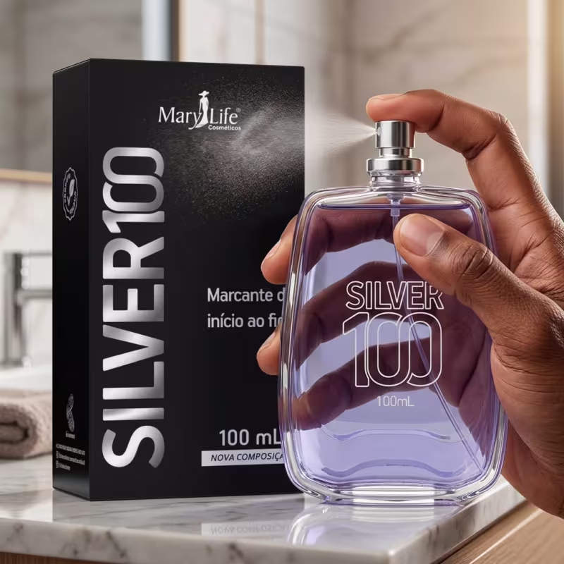DEO COLÔNIA MASCULINA SILVER 100 - 100ML MARY LIFE