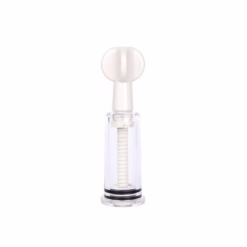 Estimulador de Mamilos E Clitóris com Sucção e Pressão Unissex em Acrílico BDSM 2,7cm X 6cm
